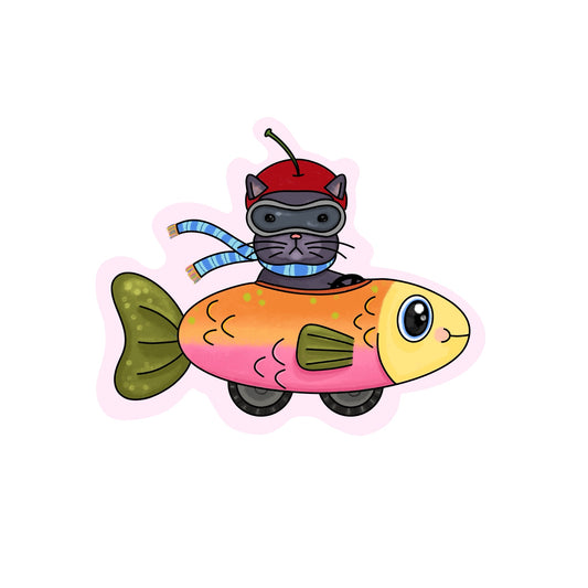 Cat-fish Car Sticker