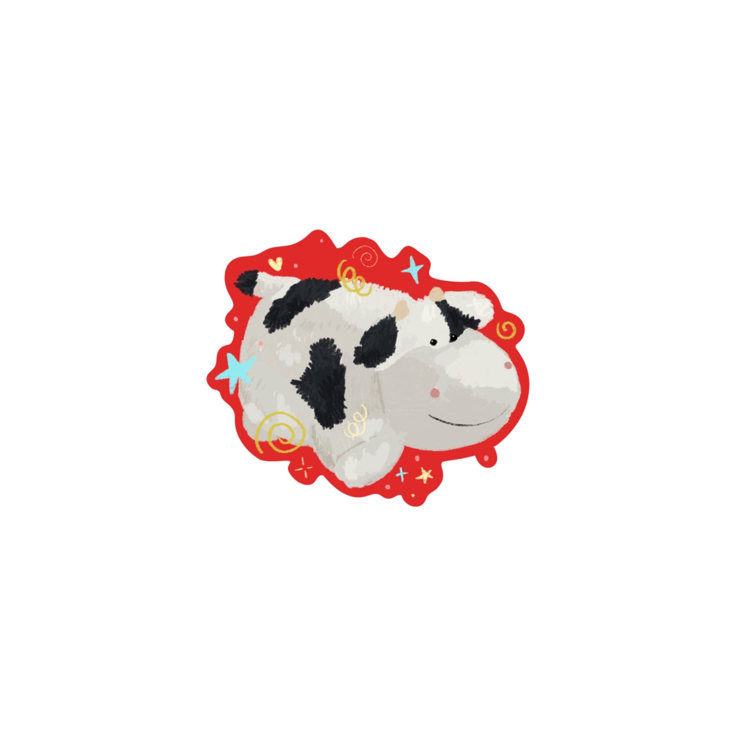Cow Pillow Pet Sticker