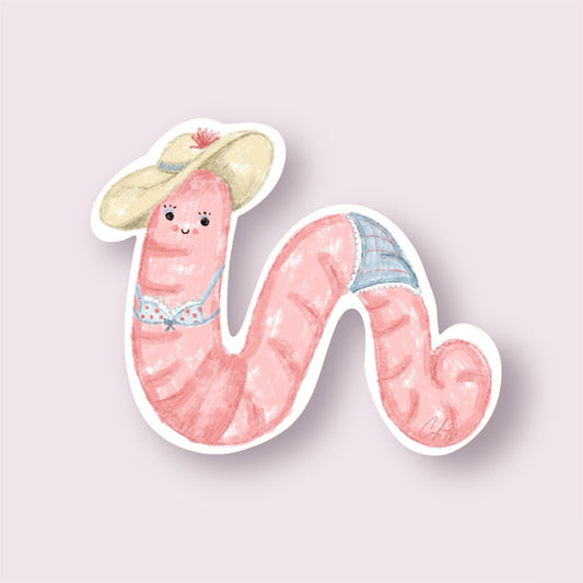 Wormy Girl Bookmark